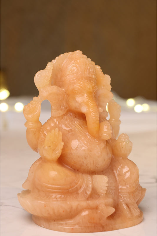 Natural Yellow Quartz Ganesha