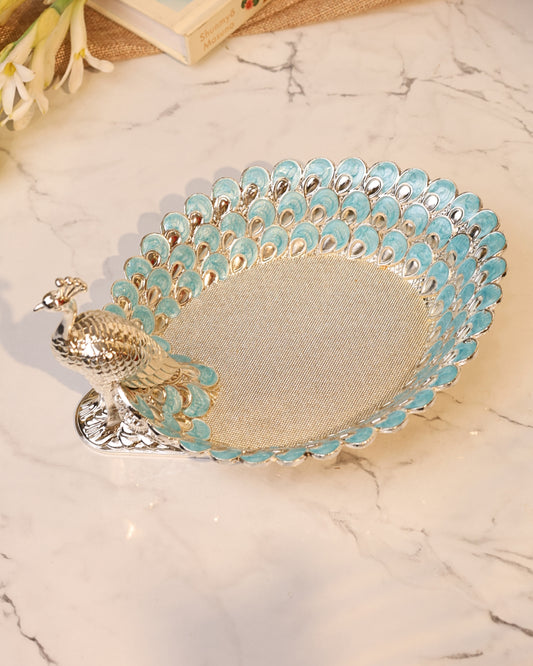 Peacock Tray (Blue)