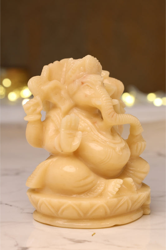 Natural Ivory Agate Ganesha