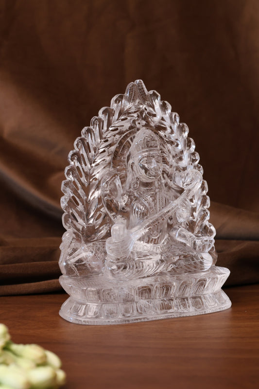 NATURAL CLEAR QUARTZ SARASWATI MAA