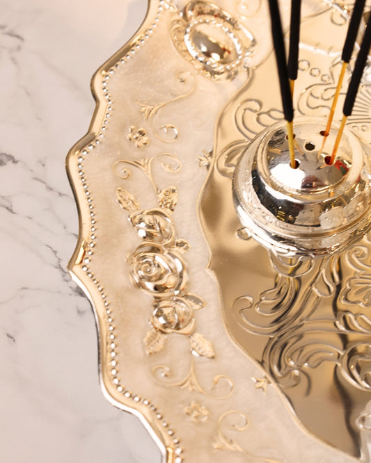 Pastel Puja Thali (White)