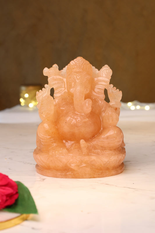 Natural Yellow Quartz Ganesha