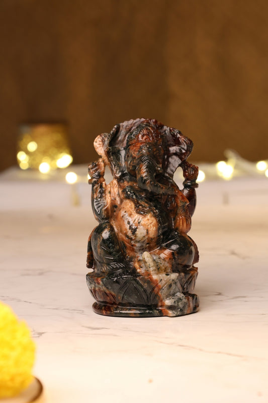 NATURAL HESSONITE GANESHA