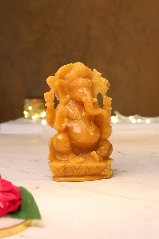 Natural Yellow Quartz Ganesha