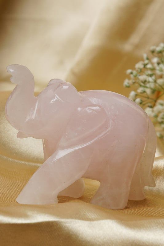 Rose Quartz Elephant