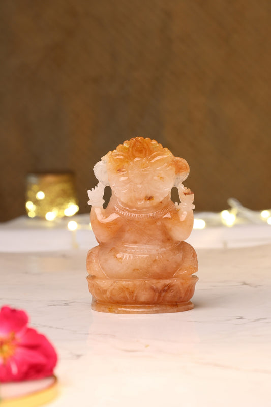 Natural Yellow Quartz Ganesha