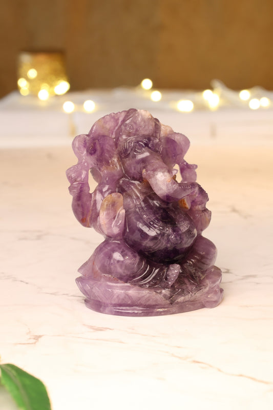 Natural Amethyst Ganesha