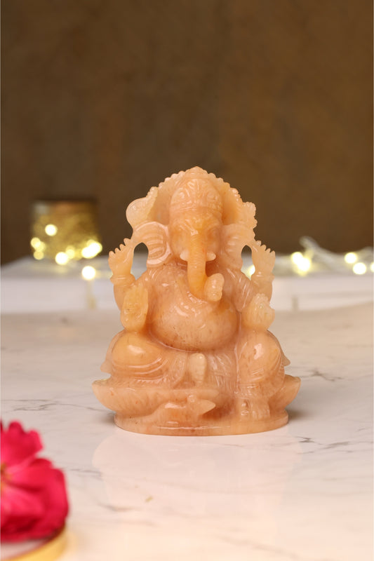 Natural Yellow Quartz Ganesha