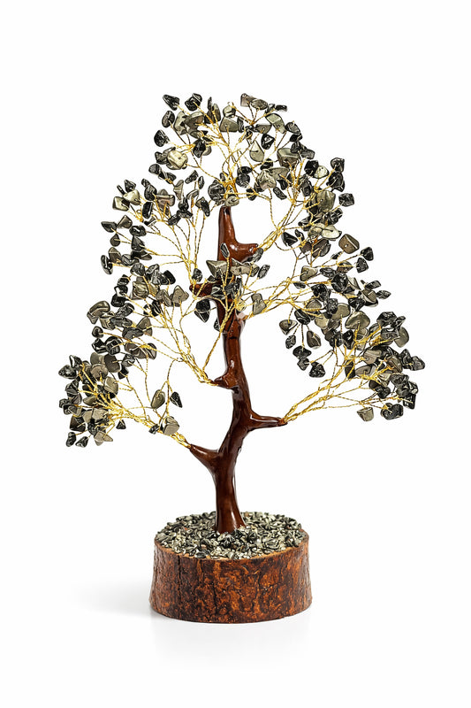 Natural Pyrite Tree Wealth & Prosperity Crystal Decor