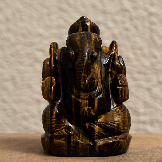 Tiger eye ganpati murti