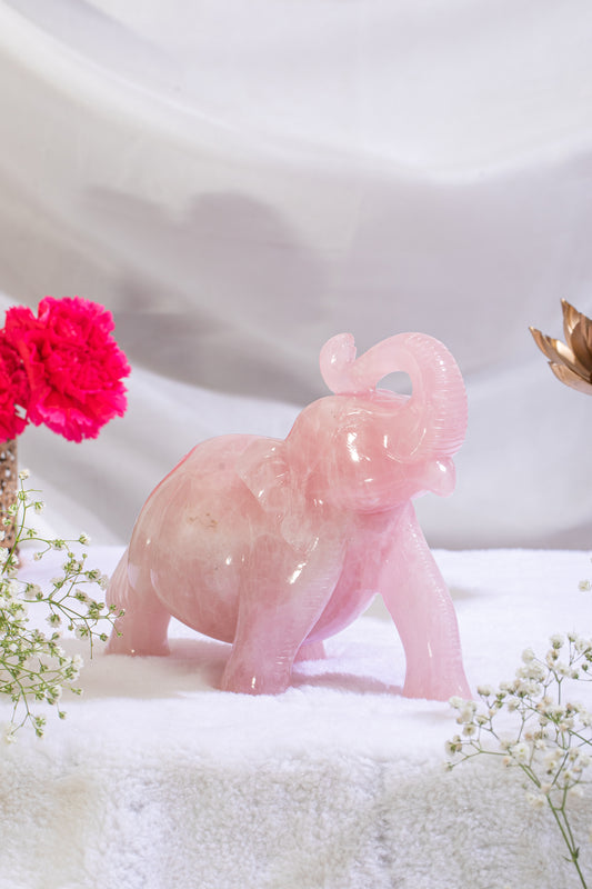 Rose quartz Elephant 