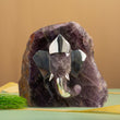 Amethyst Un-shaped Ganesha (with Silver)