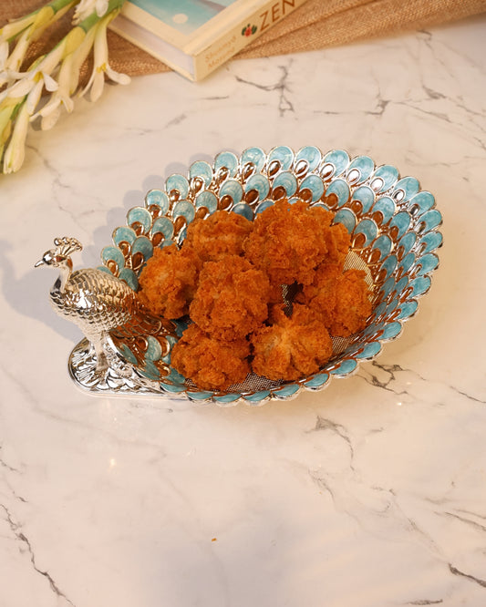 Peacock Tray (Blue)
