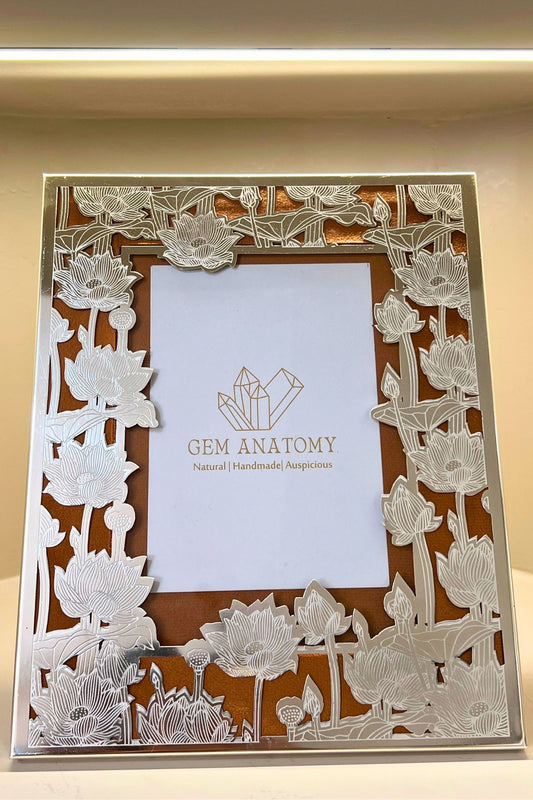 Silver plated Floral Photoframe