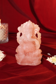 NATURAL ROSE QUARTZ GANESHA