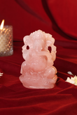 NATURAL ROSE QUARTZ GANESHA