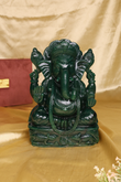 NATURAL GREEN AVENTURINE GANESHA