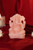 Natural Rose Quartz Ganesha