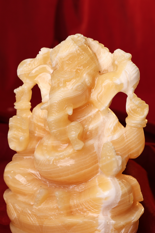NATURAL YELLOW CALSITE GANESHA