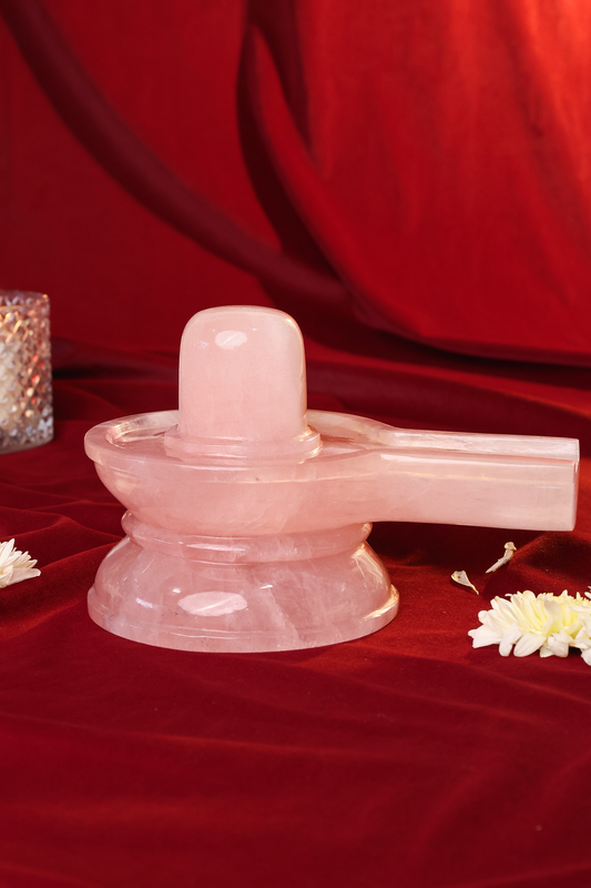 NATURAL ROSE QUARTZ SHIVLING (AFRICAN MINES)