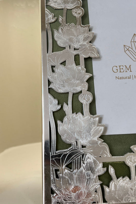 Silver plated Floral Photoframe