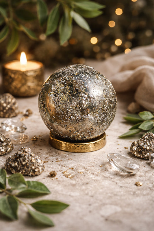 Natural Pyrite Ball | Money Magnet Crystal Sphere for Wealth
