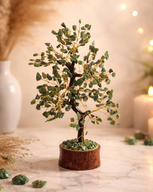 Natural Green Aventurine Gemstone Tree