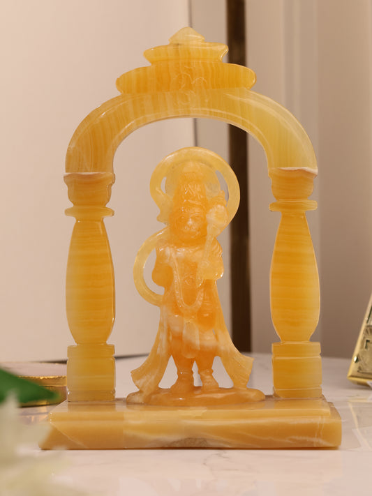 Yellow calsite Hanuman ji