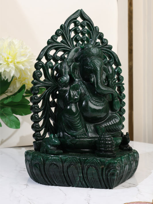 Natural Green Aventurine Ganesha