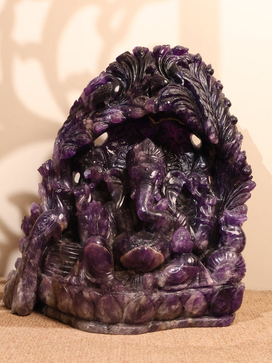 Natural Amethyst Ganesha