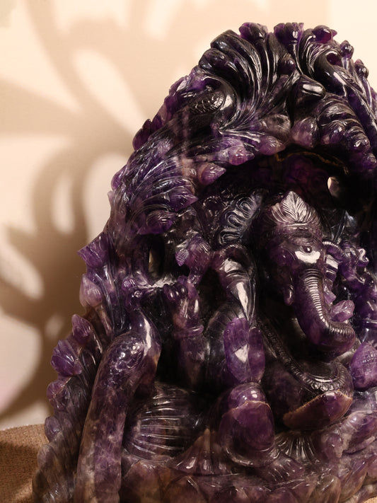 Natural Amethyst Ganesha