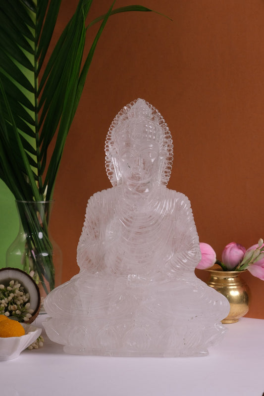 Natural Clear Quartz Buddha