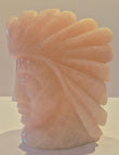 Natural & Handcrafted Rose Quartz Head Sculpture