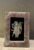 Natural Rose Quartz Photoframe with Silver Shrinathji