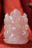 Rose quartz ganesh murti