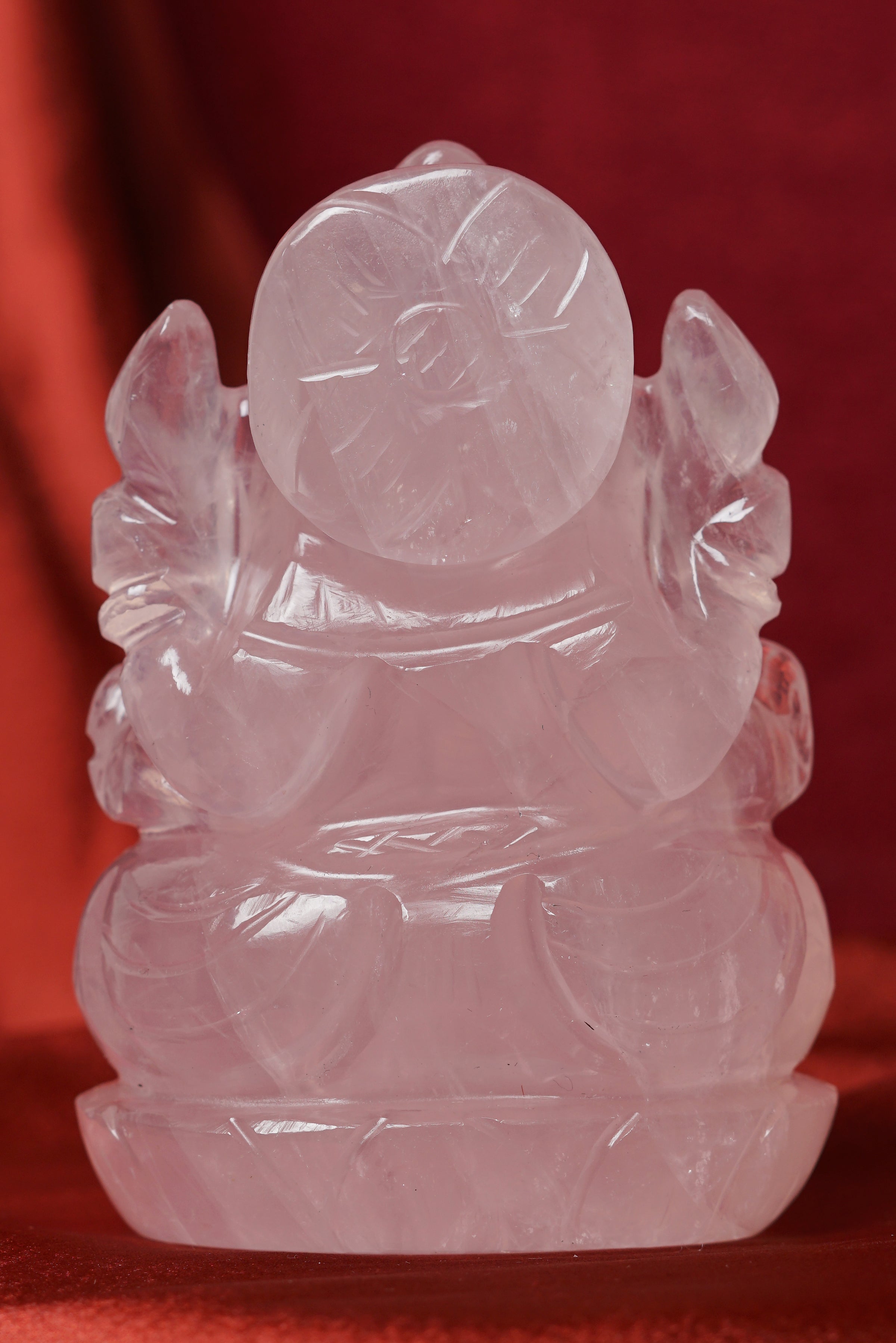 Rose quartz ganesh murti