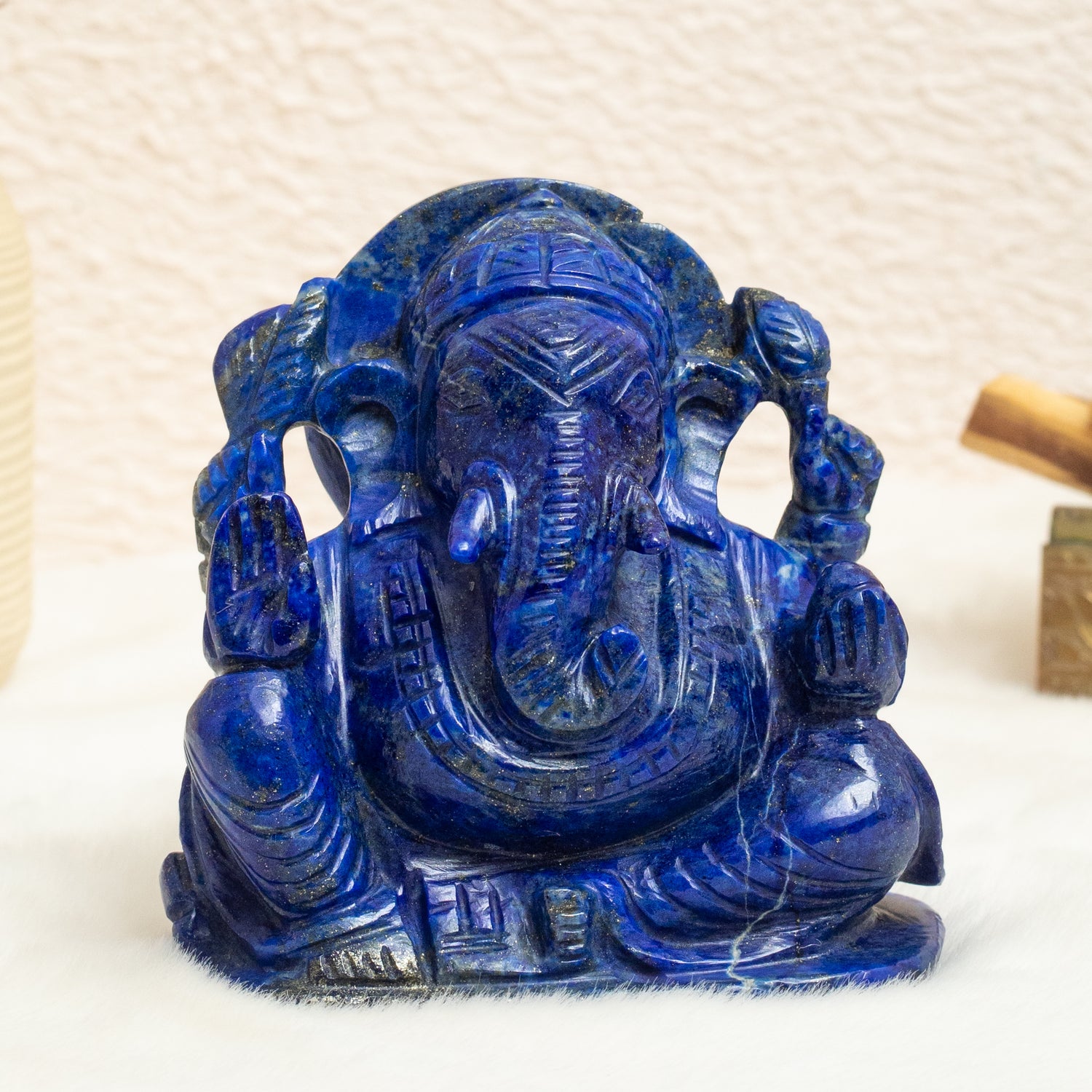 Lapis lazuli ganpati murti