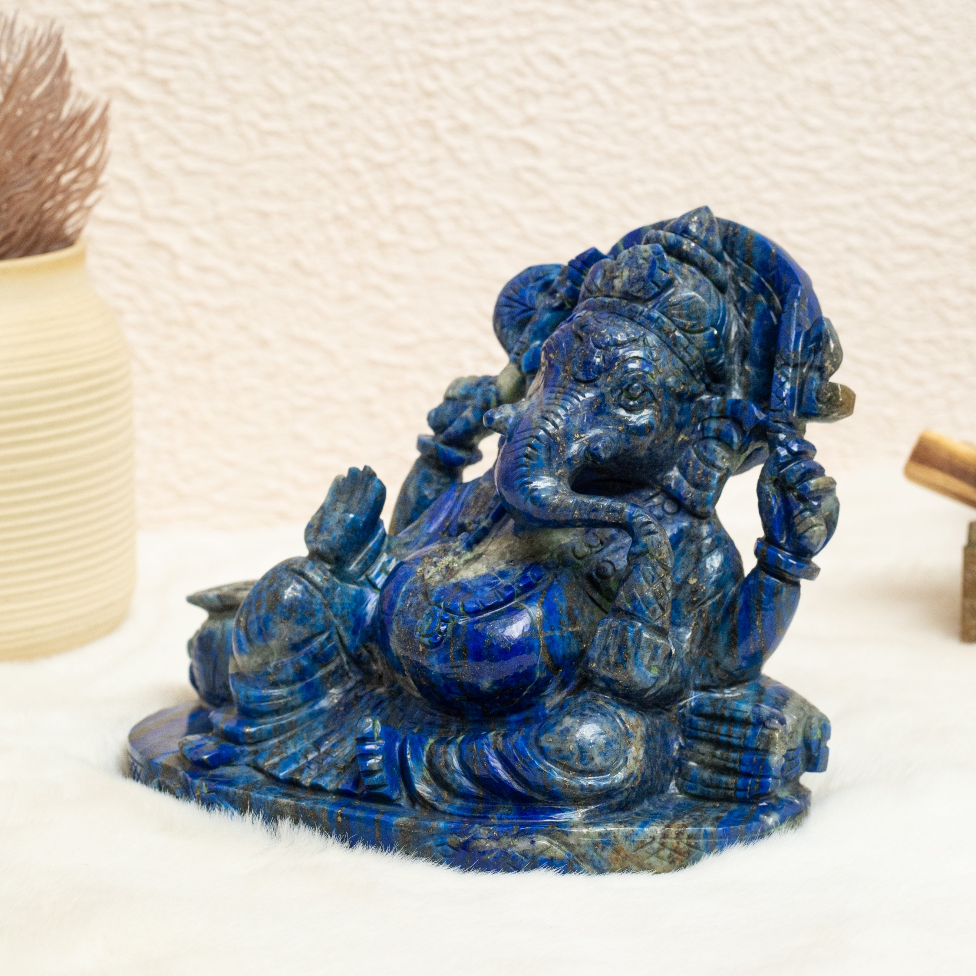 Lapis lazuli ganesh murti